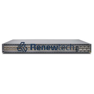 JUNIPER QFX5100-48S-3AFO - QFX5100, 48 SFP+ SFP ports, 6 QSFP+ ports, redundant fans, 2 AC power supplies, front to back airflow.