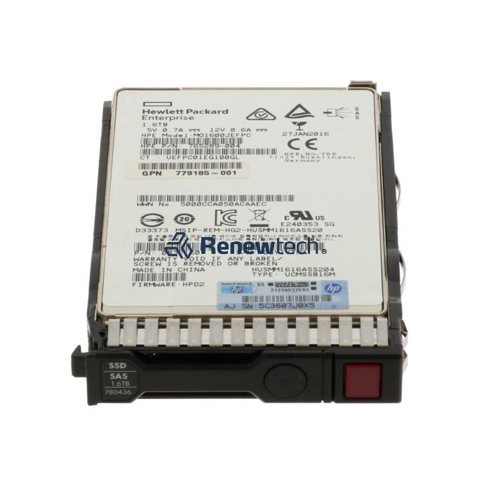 HP 1.6TB SAS 12G WI SFF SSD for G8-G10 Servers